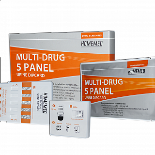 HOMEMED Multi-Drug 5 Panel Dipcard Single